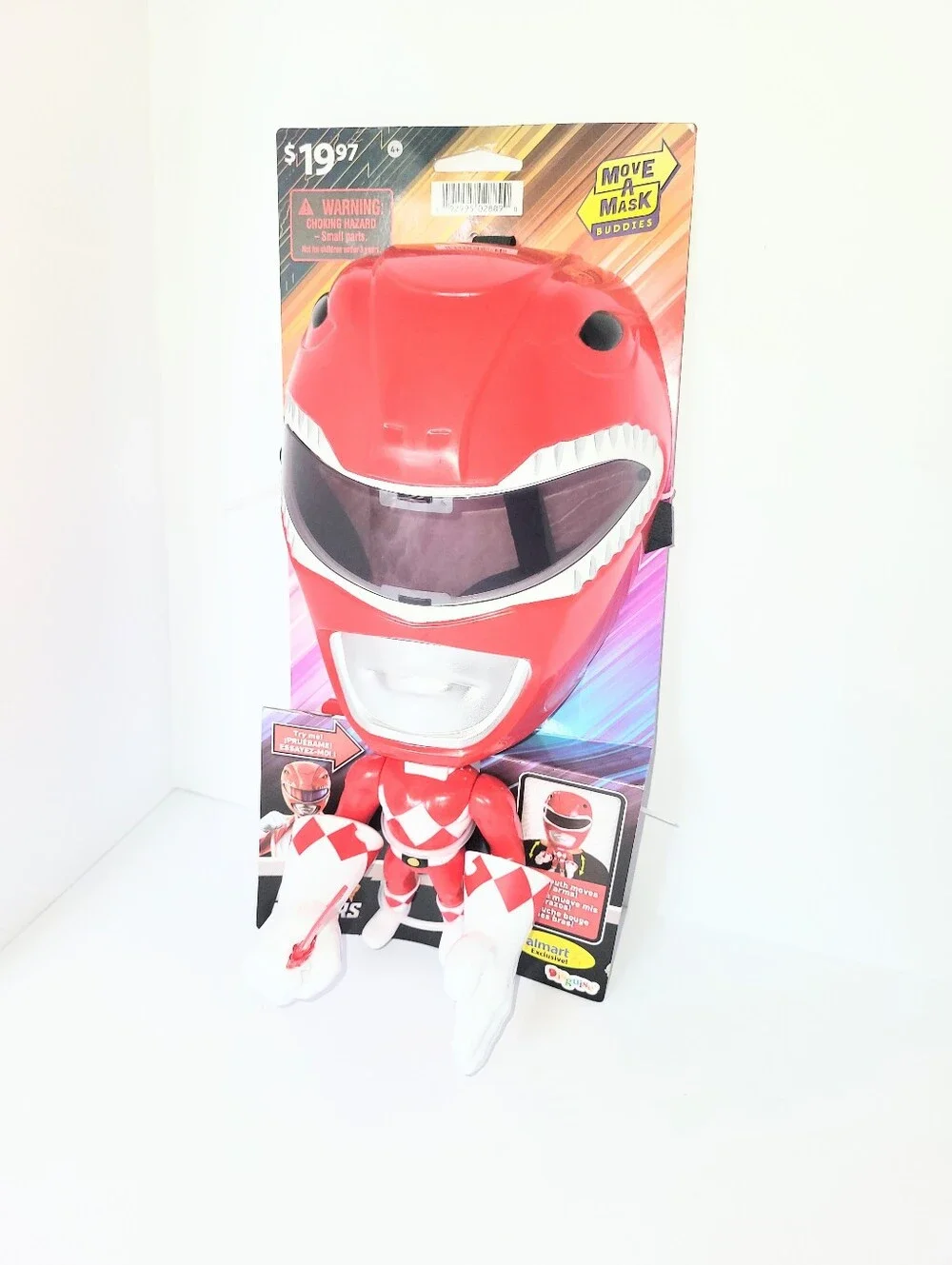 NWT Power Rangers Red Ranger Mask Kids Halloween Move-A-Mask Pretend Play